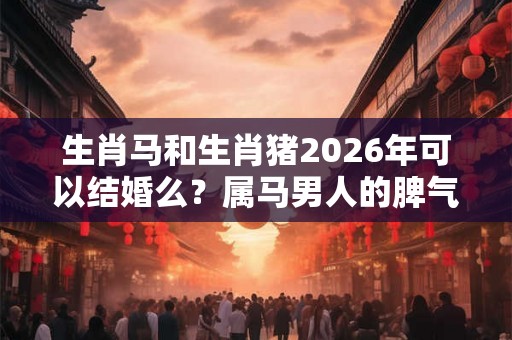 生肖马和生肖猪2026年可以结婚么？属马男人的脾气性格特点