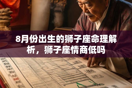 8月份出生的狮子座命理解析，狮子座情商低吗