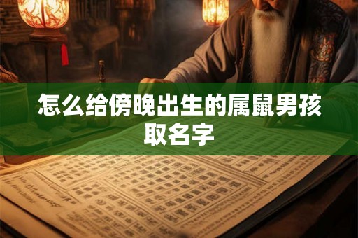 怎么给傍晚出生的属鼠男孩取名字 怎么给傍晚出生的属鼠男孩取名字