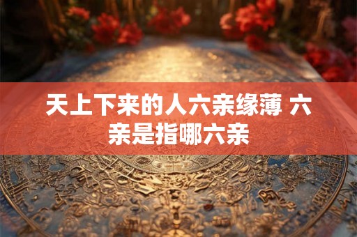 天上下来的人六亲缘薄 六亲是指哪六亲