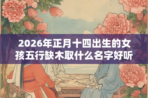 2026年正月十四出生的女孩五行缺木取什么名字好听？