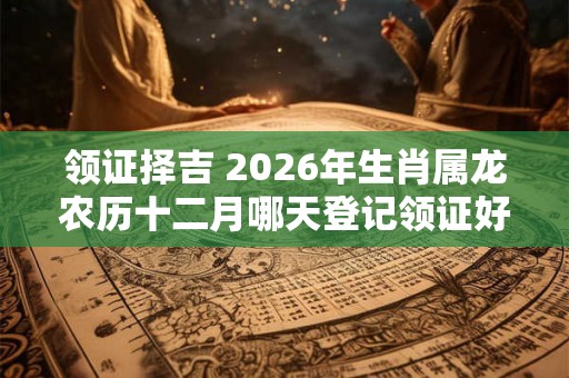 领证择吉 2026年生肖属龙农历十二月哪天登记领证好