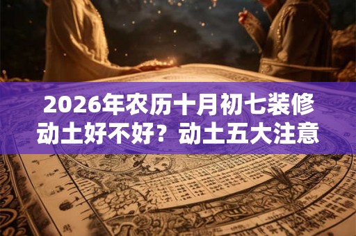 2026年农历十月初七装修动土好不好？动土五大注意事项
