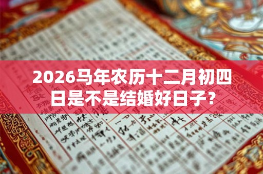2026马年农历十二月初四日是不是结婚好日子？