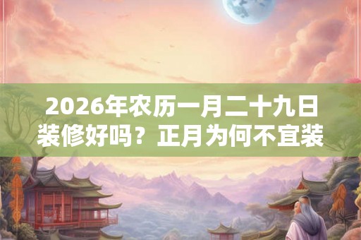 2026年农历一月二十九日装修好吗?正月为何不宜装修动土? 2026年农历一月二十九日装修好吗?正月为何不宜装修动土?