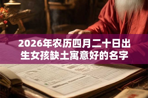 2026年农历四月二十日出生女孩缺土寓意好的名字