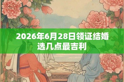 2026年6月28日领证结婚选几点最吉利