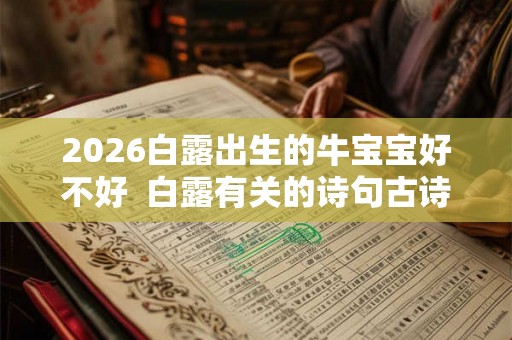 2026白露出生的牛宝宝好不好  白露有关的诗句古诗
