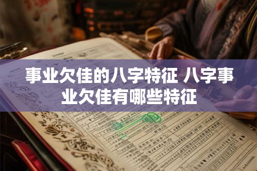 事业欠佳的八字特征 八字事业欠佳有哪些特征