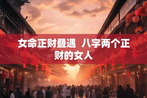 女命正财叠遇  八字两个正财的女人