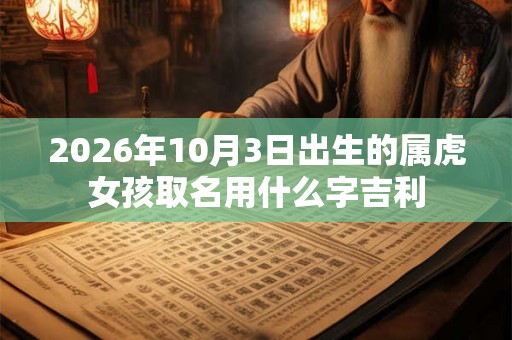 2026年10月3日出生的属虎女孩取名用什么字吉利 2026年10月3日出生的属虎女孩取名用什么字吉利