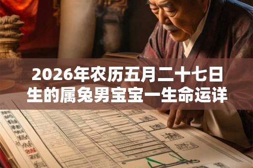2026年农历五月二十七日生的属兔男宝宝一生命运详解 2026年农历五月二十七日生的属兔男宝宝一生命运详解