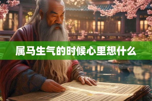 属马生气的时候心里想什么