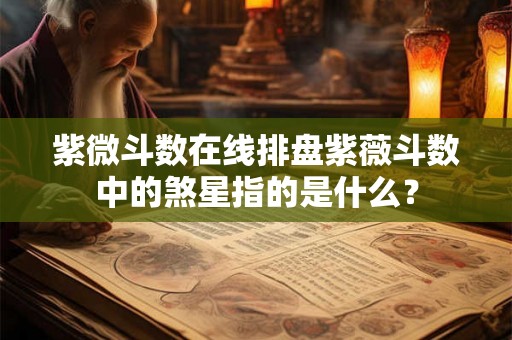 紫微斗数在线排盘紫薇斗数中的煞星指的是什么？