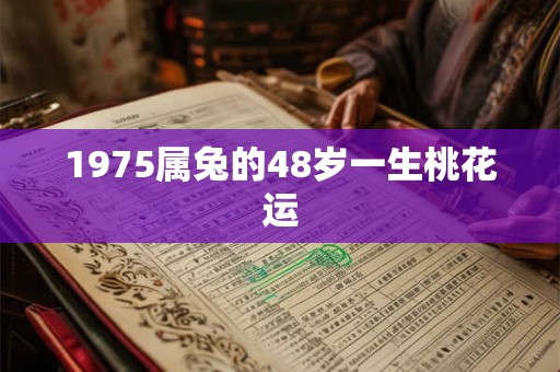 1975属兔的48岁一生桃花运 1975属兔的48岁一生桃花运