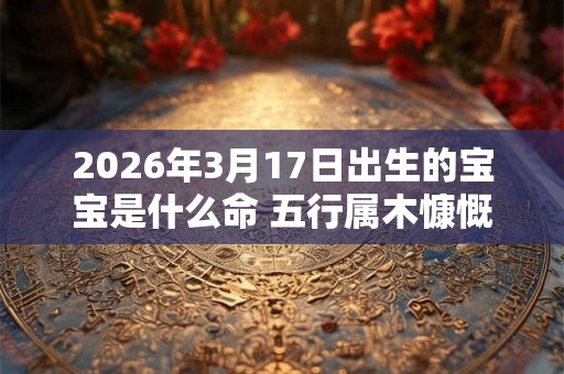 2026年3月17日出生的宝宝是什么命 五行属木慷慨大方