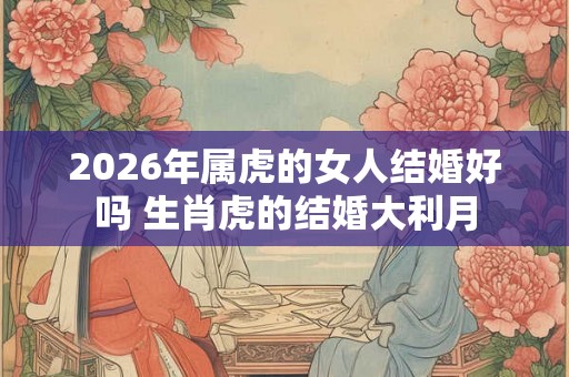 2026年属虎的女人结婚好吗 生肖虎的结婚大利月