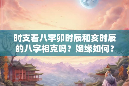 时支看八字卯时辰和亥时辰的八字相克吗？姻缘如何？