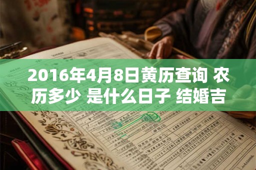2016年4月8日黄历查询 农历多少 是什么日子 结婚吉时