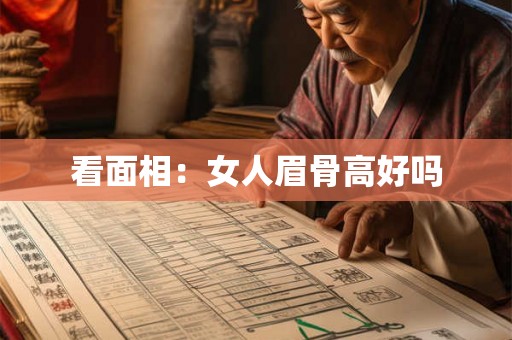 看面相：女人眉骨高好吗