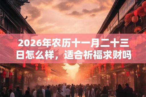 2026年农历十一月二十三日怎么样，适合祈福求财吗？