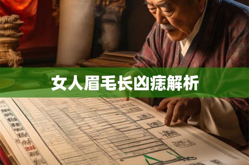 女人眉毛长凶痣解析