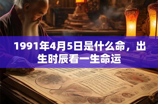1991年4月5日是什么命，出生时辰看一生命运