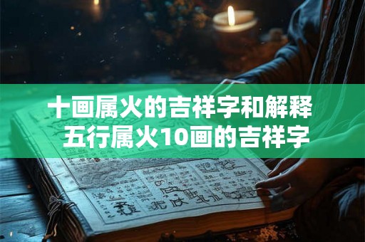 十画属火的吉祥字和解释  五行属火10画的吉祥字