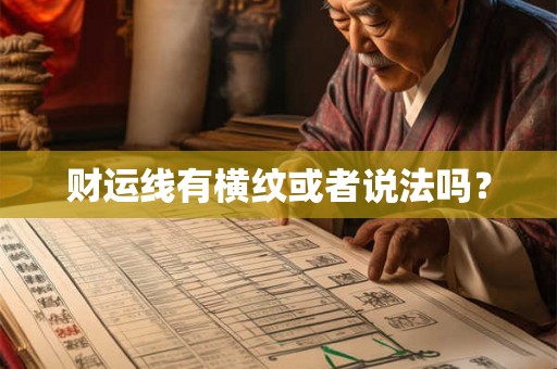 财运线有横纹或者说法吗？
