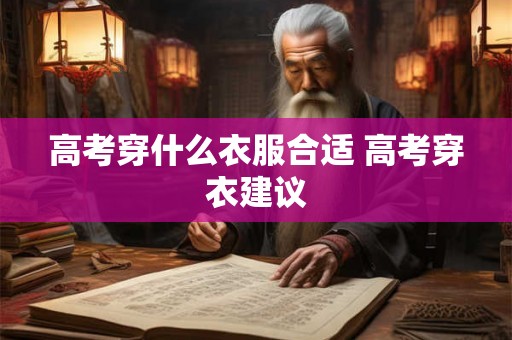 高考穿什么衣服合适 高考穿衣建议