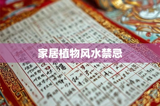 家居植物风水禁忌