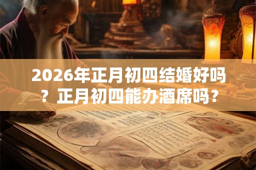 2026年正月初四结婚好吗？正月初四能办酒席吗？
