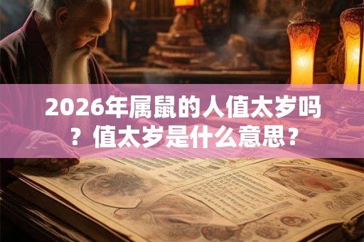2026年属鼠的人值太岁吗？值太岁是什么意思？