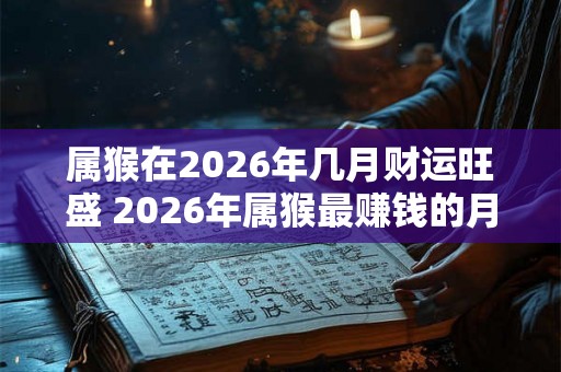 属猴在2026年几月财运旺盛 2026年属猴最赚钱的月份是