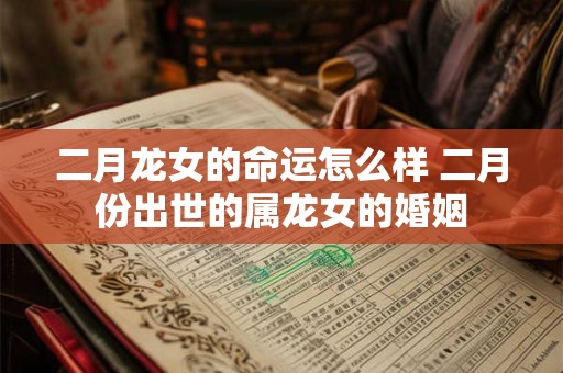 二月龙女的命运怎么样 二月份出世的属龙女的婚姻