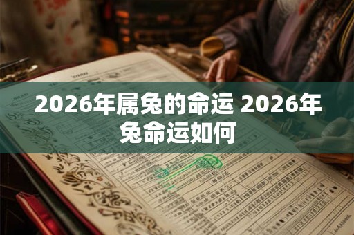 2026年属兔的命运 2026年兔命运如何