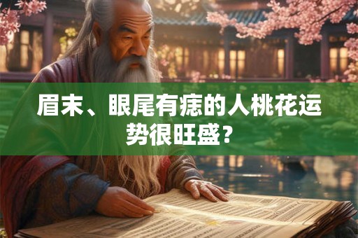 眉末、眼尾有痣的人桃花运势很旺盛？