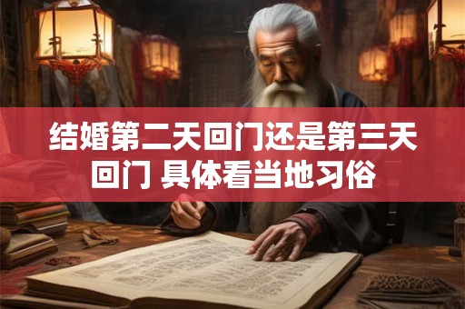 结婚第二天回门还是第三天回门 具体看当地习俗