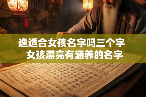 逸适合女孩名字吗三个字  女孩漂亮有涵养的名字