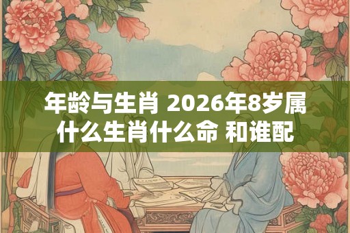 年龄与生肖 2026年8岁属什么生肖什么命 和谁配