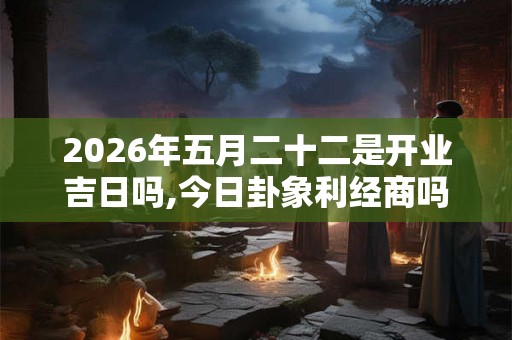 2026年五月二十二是开业吉日吗,今日卦象利经商吗