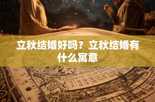 立秋结婚好吗？立秋结婚有什么寓意