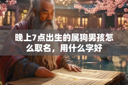 晚上7点出生的属狗男孩怎么取名，用什么字好
