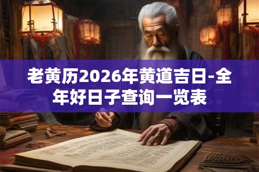 老黄历2026年黄道吉日-全年好日子查询一览表