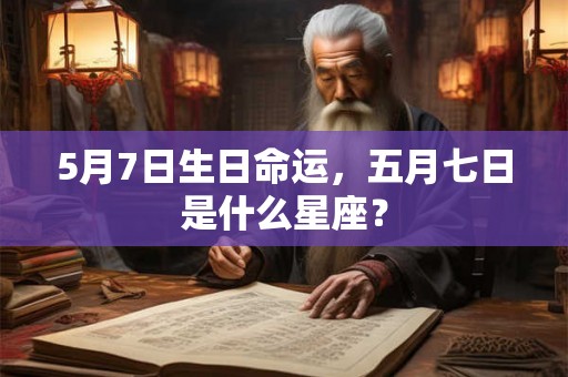 5月7日生日命运，五月七日是什么星座？