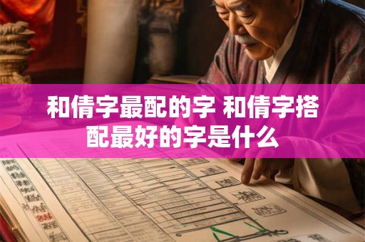和倩字最配的字 和倩字搭配最好的字是什么