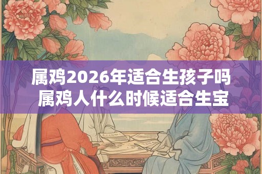 属鸡2026年适合生孩子吗 属鸡人什么时候适合生宝宝 属鸡2026年适合生孩子吗 属鸡人什么时候适合生宝宝