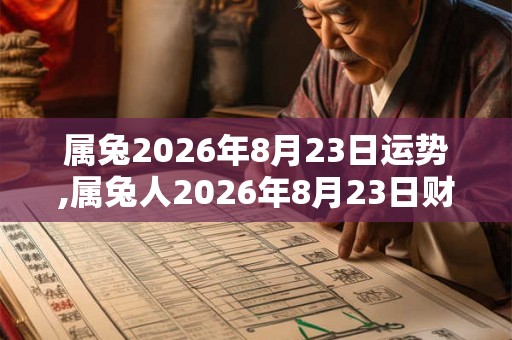 属兔2026年8月23日运势,属兔人2026年8月23日财运,生肖兔2026年8月23日运势