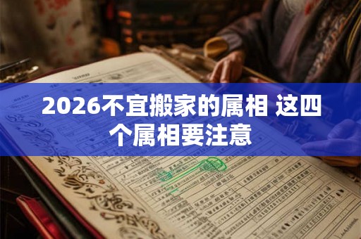 2026不宜搬家的属相 这四个属相要注意