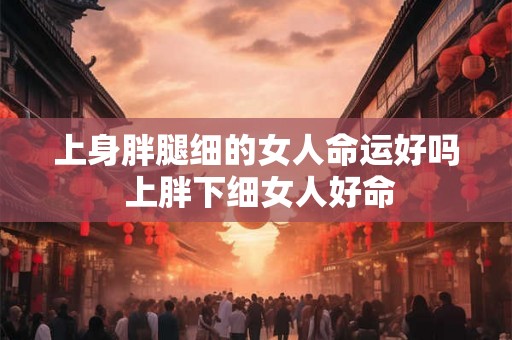 上身胖腿细的女人命运好吗 上胖下细女人好命